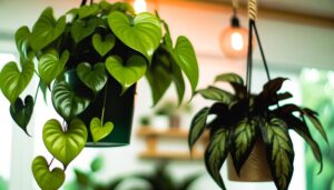 comparing heart leaf philodendron