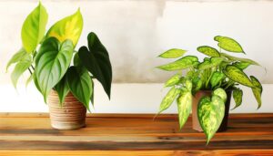 comparing philodendron and pothos