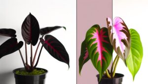 comparing philodendron leaf colors