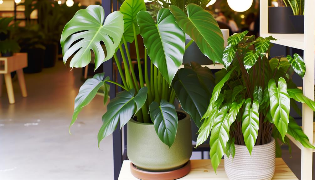 comparing philodendron plant varieties