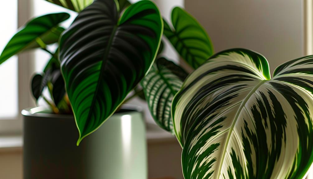 comparing philodendron varieties visually