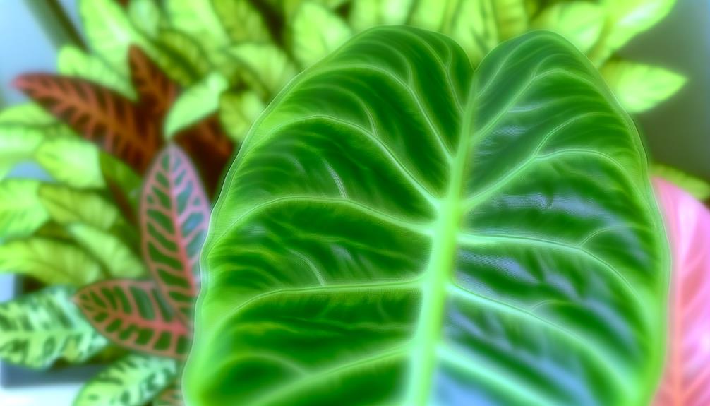 detailed leaf surface texture