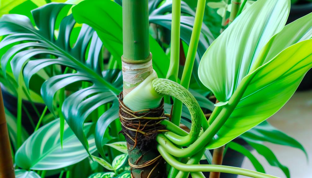 epiphytic plants with roots