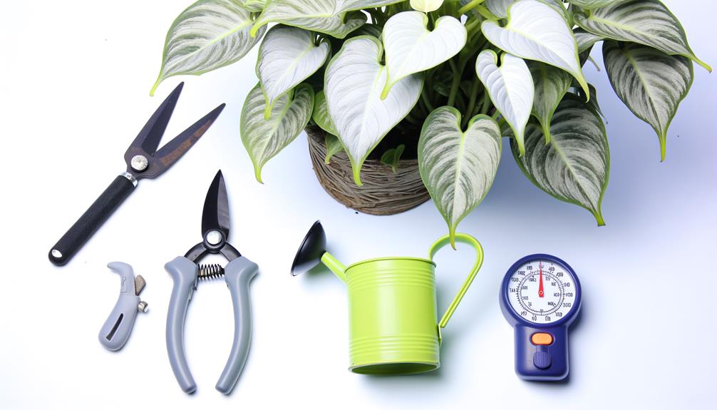 exploring silver leaf philodendron