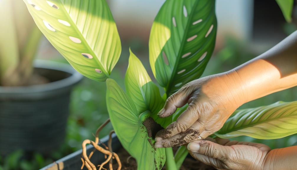 exploring split leaf philodendron