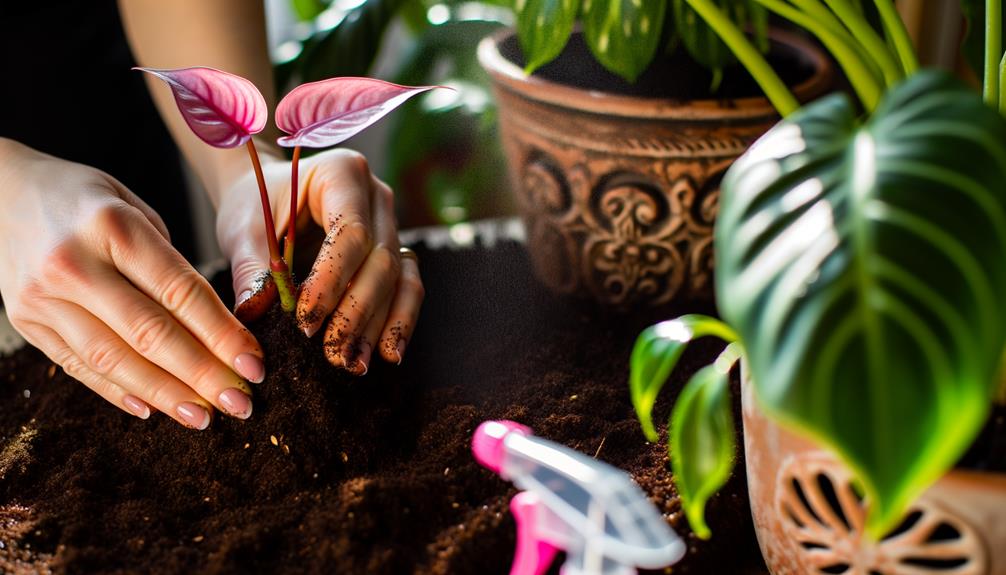 gardening with plant cuttings