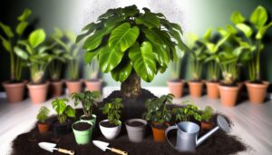 growing tree philodendron plant