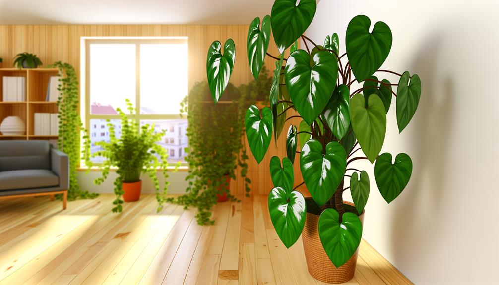 houseplant with heart shaped leaves