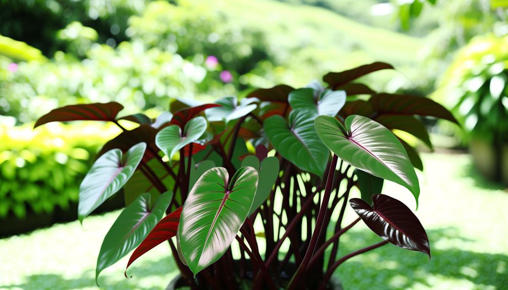 houseplant with red leaves