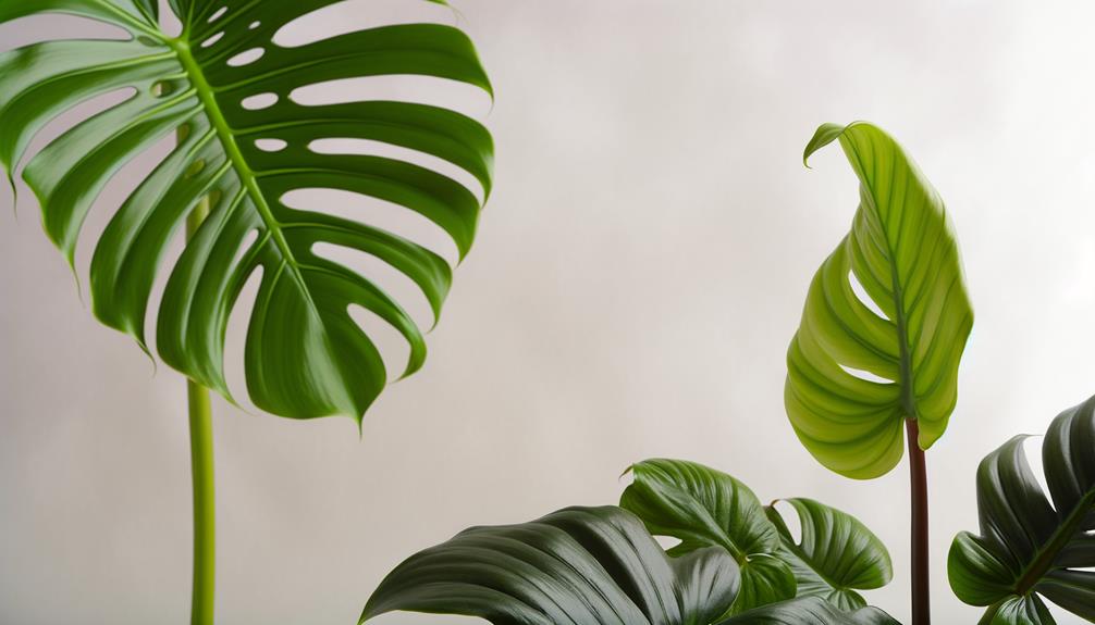 monstera vs philodendron selloum