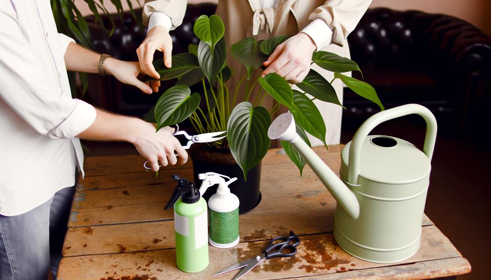 nurturing philodendron with care