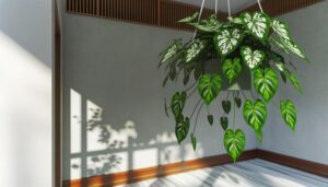 philodendron birkin hanging plant