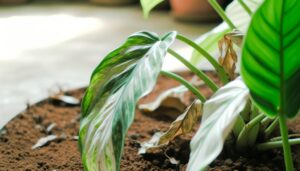 philodendron birkin turning green