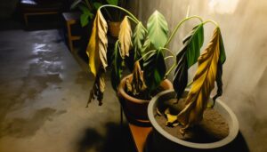 philodendron congo drooping leaves