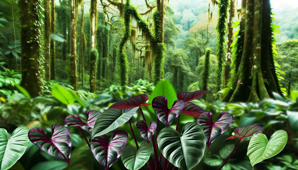philodendron erubescens plant origins