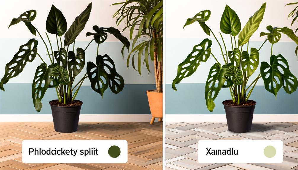 philodendron leaf comparison guide