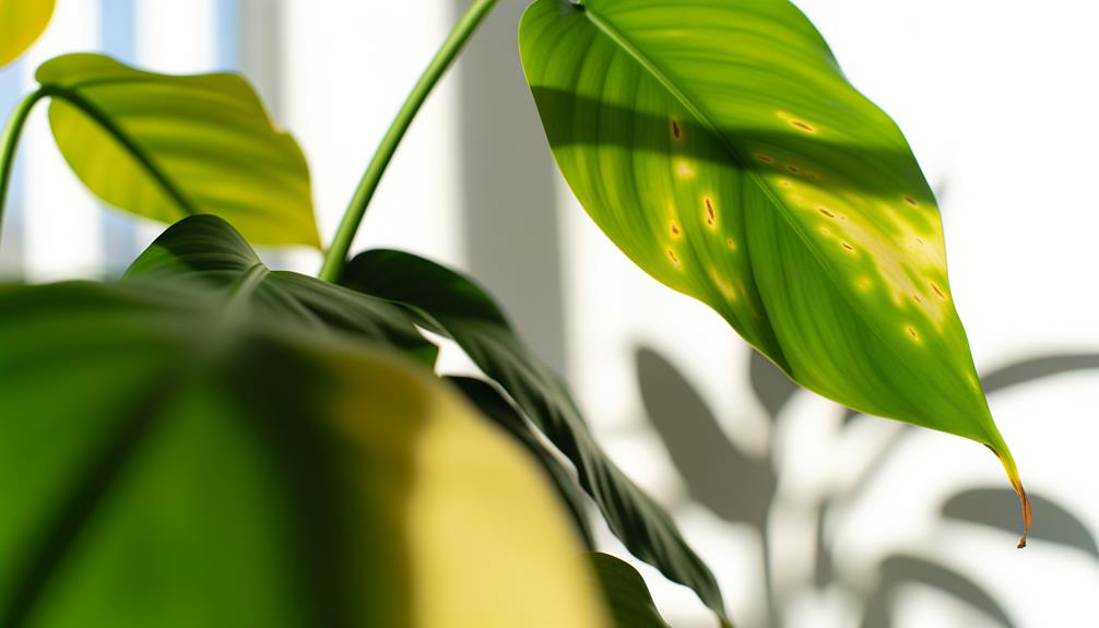 philodendron leaves turning yellow