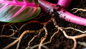 philodendron roots pink princess