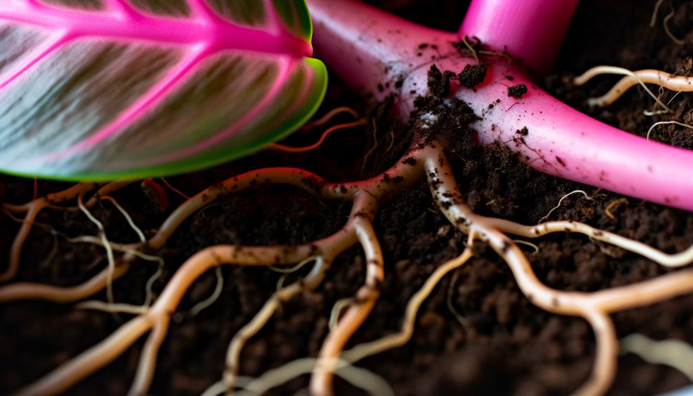 philodendron roots pink princess