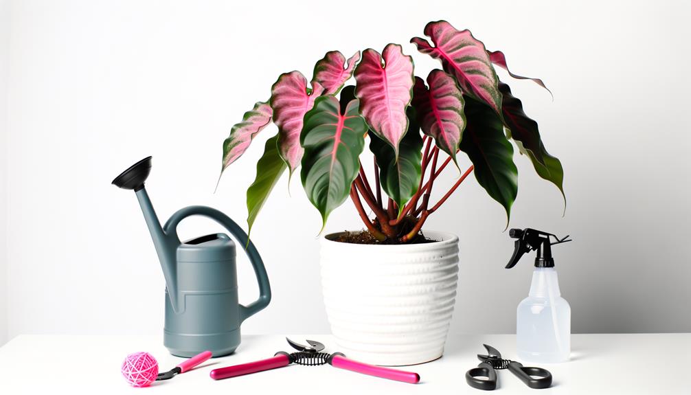 pink philodendron plant care