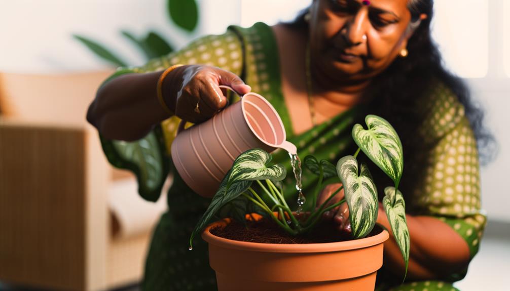 proper plant watering technique