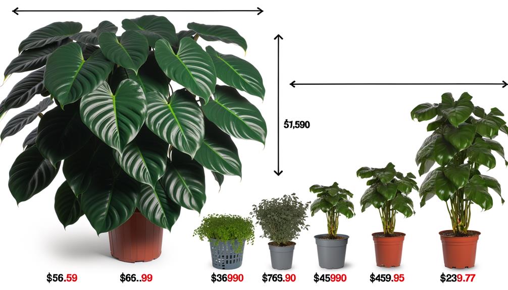 size and price comparison