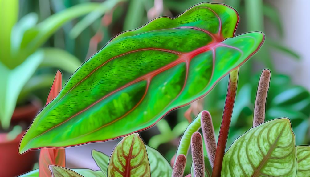 unique velvet leaves plant