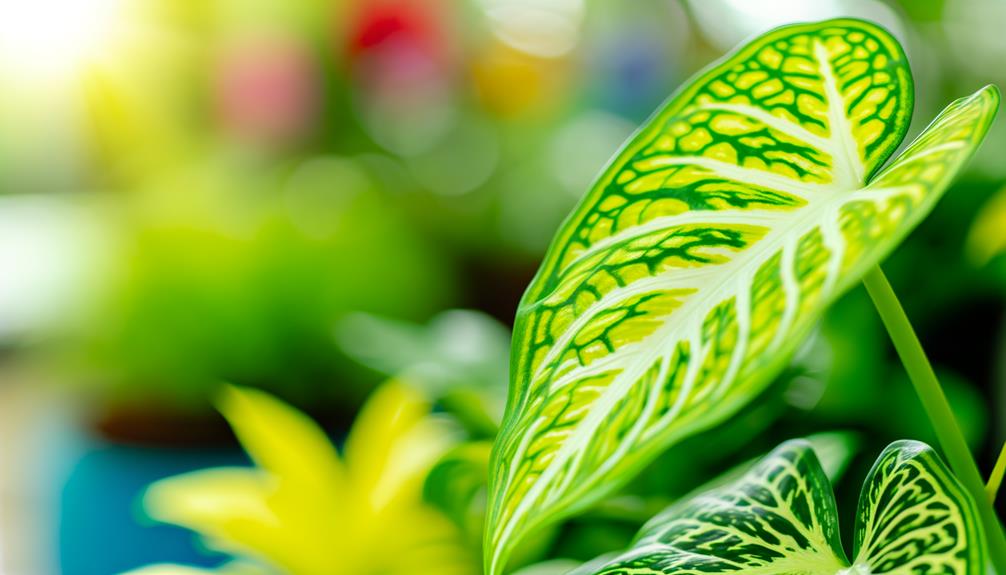 vibrant green tropical plant